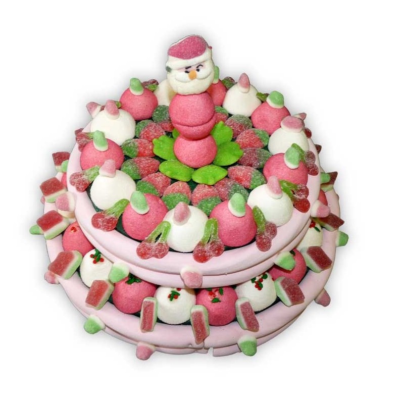 2 Gateaux De Bonbons En Piece Montee Pere Noel
