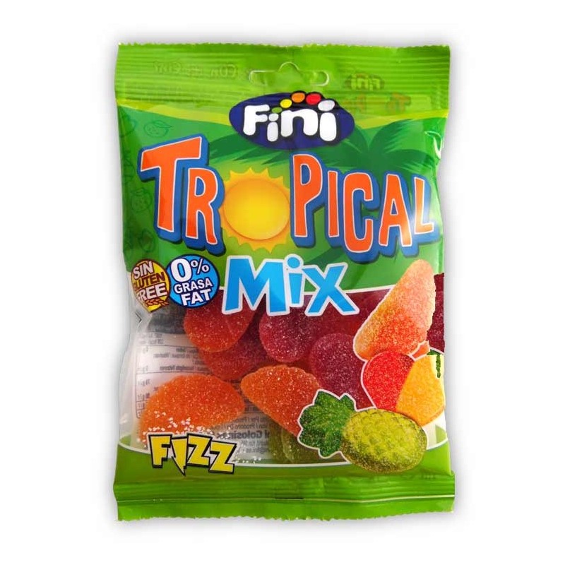 Tropical Mix de Fini en sachet de 90 g- confiserie gélifiée et
