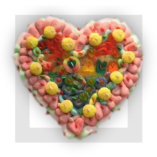 LOUISE composition de bonbons en forme de cœur